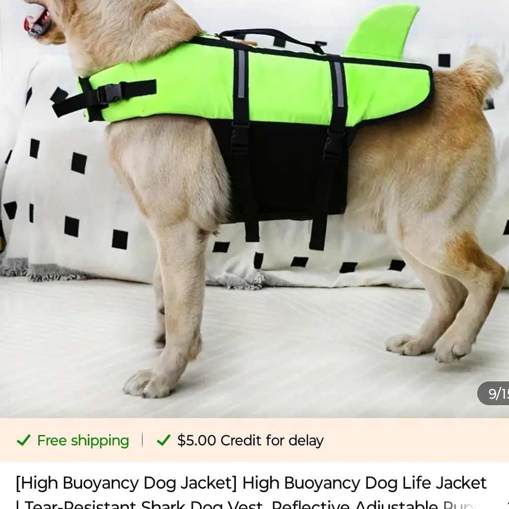 High Buoyancy Dog Life Jacket - Neon Green